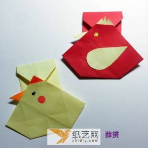 鸡年折纸鸡红包袋的图解教程 如何手工折叠新年利是封