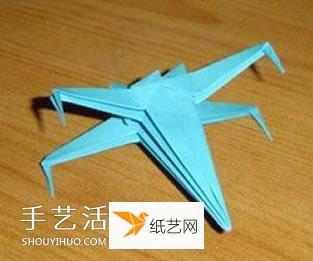 折叠纸X翼战斗机的方法图解