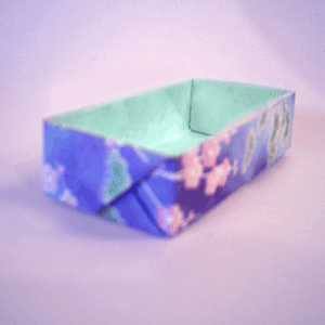 方形纸折叠实用的矩形折纸盒子
