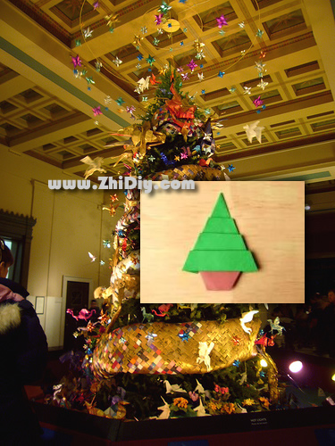 简易折纸教程 圣诞树