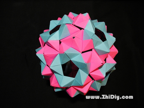 模型折纸教程—截角立方体[大图]