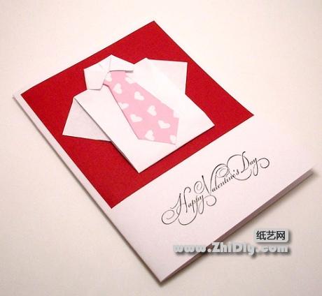 折纸衬衫和领带（卡片饰物）