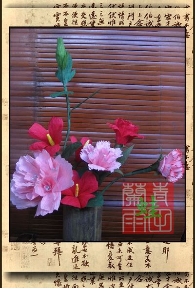 母亲节的礼物:纸藤花 by 青田兰雨蛙