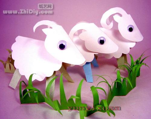 小云纸艺教程：纸塑羊