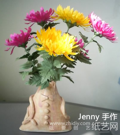 Jenny的手揉纸菊花欣赏
