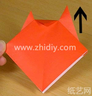 折纸猫脸制作教程第十九步