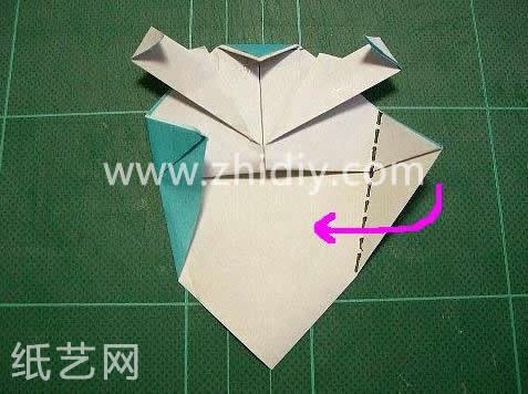 折纸小熊rilakkuma制作教程上：头部折纸教程第十三步