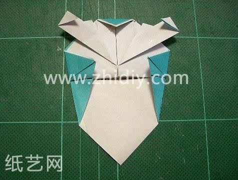 折纸小熊rilakkuma制作教程上：头部折纸教程第十四步