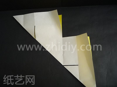 折纸双连千纸鹤制作教程第六步