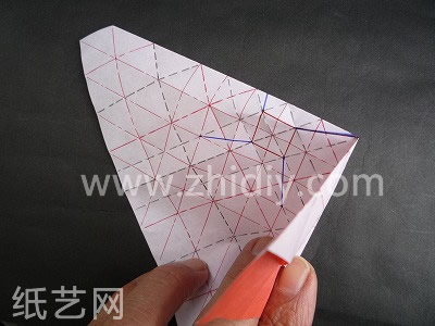方形折纸玫瑰制作教程第十一步
