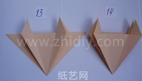 简单折纸花制作教程（详细步骤）折纸过程中的第七步