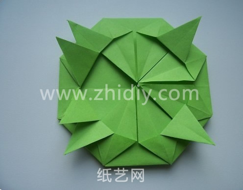 立体折纸小青蛙制作教程折纸过程中的第三十五不