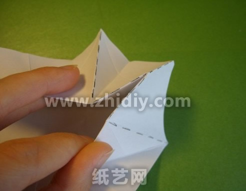 折纸蝴蝶兰纸艺花制作教程制作过程中的第十步