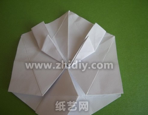 折纸蝴蝶兰纸艺花制作教程制作过程中的第十五步
