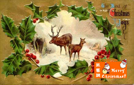 经典的麋鹿图案在圣诞贺卡设计和制作中永远不会过时