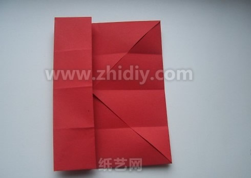 四格折纸收纳盒制作教程折纸过程中的第十五步