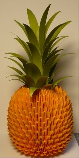 折纸三角插菠萝制作教程