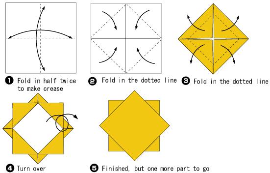 简单手工折纸太阳花折纸教程图解