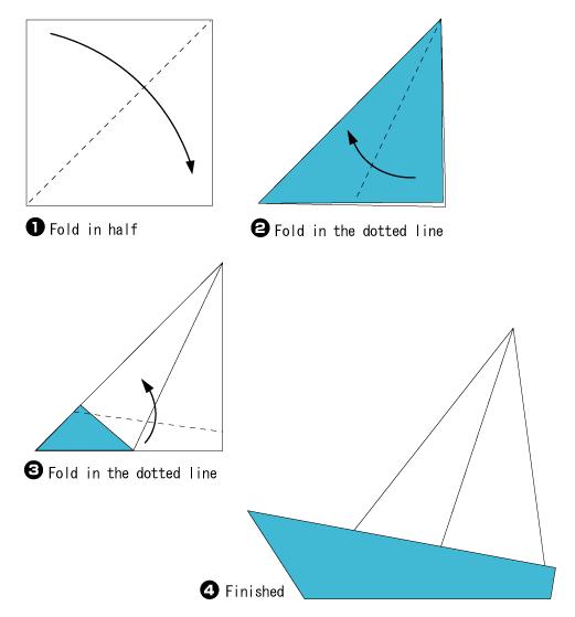 简单手工折纸游艇快速教程