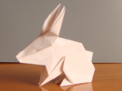兔年制作手工折纸兔教程完成后精美的效果图