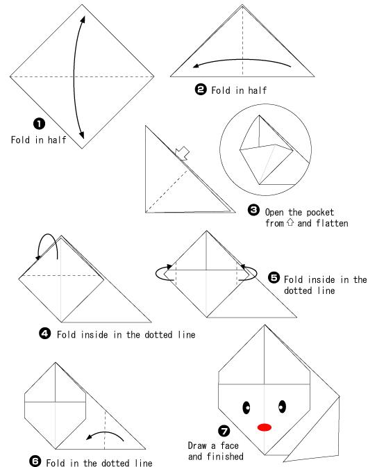 简单折纸兔子手工教程