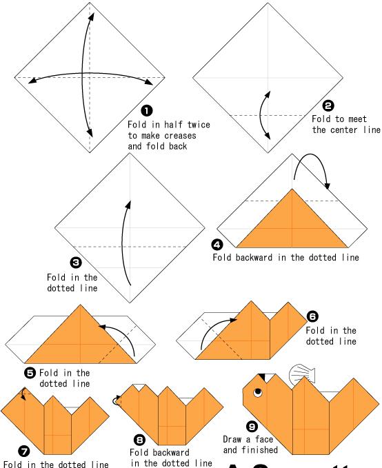 儿童简单海豹手工折纸教程