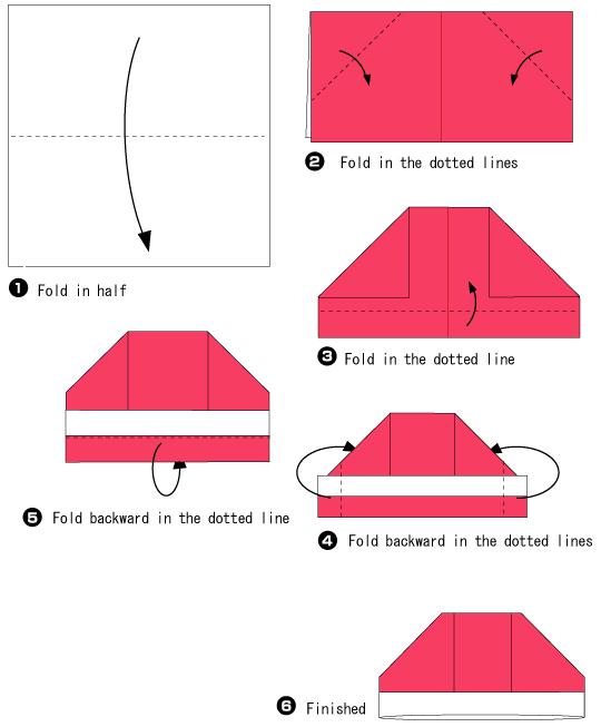 叠帽子的折纸教程简单图片