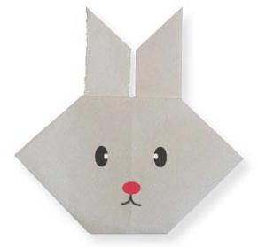 手工简单折纸小兔子折纸教程