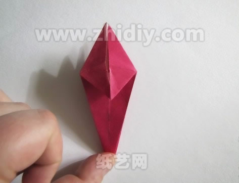 折纸风信子制作教程制作过程中的第二十一步