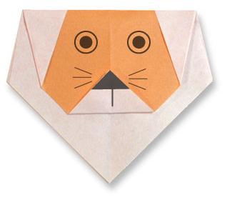 简单的折纸狮子教程