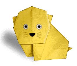 儿童简单折纸小猫咪手工折纸教程