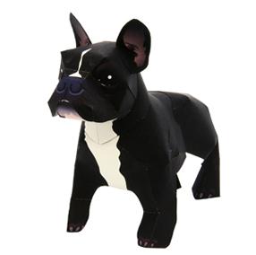 法国斗牛犬3D纸模型图纸免费下载
