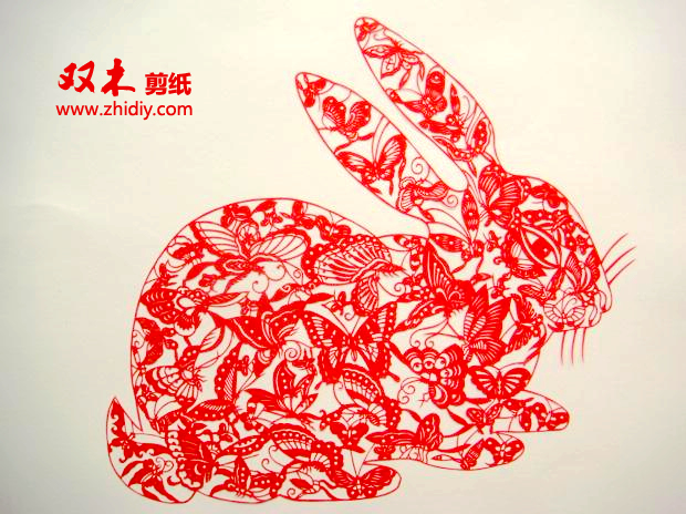 双木老师的兔年剪纸兔