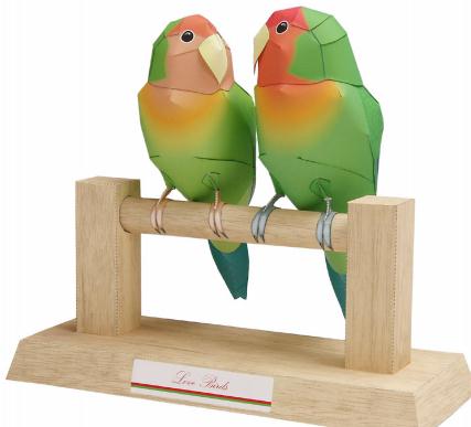 爱情鸟3D纸模型免费下载