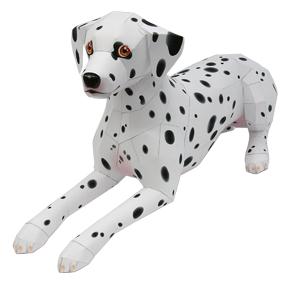 斑点狗3D纸模型手工制作免费下载