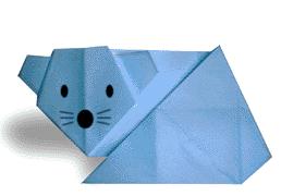 简单折纸儿童手工老鼠折纸教程