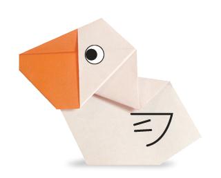 儿童折纸鹈鹕手工折纸教程