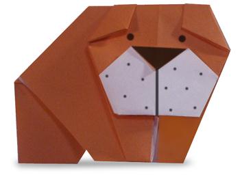 手工折纸斗牛犬简单折纸教程