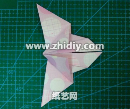 折纸蝴蝶的制作进入到最后的修饰阶段