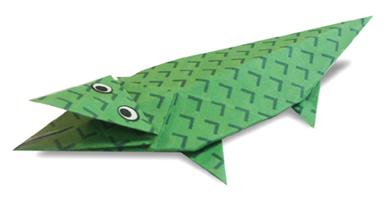 儿童折纸简单鳄鱼折纸教程