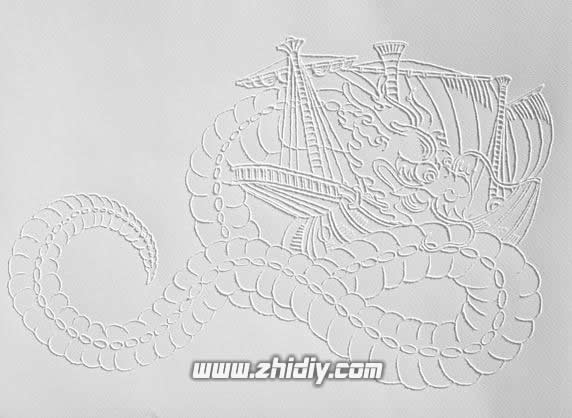 纸艺纹身欣赏龙和海盗船