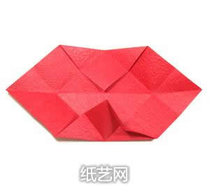 3D折纸心手工折纸教程制作过程中的第十六步