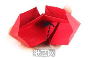 3D折纸心手工折纸教程制作过程中的第二十六步