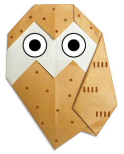 儿童手工折纸猫头鹰简单折纸教程