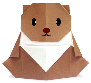儿童简单手工折纸小熊折纸教程