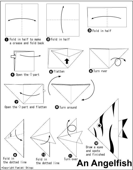 折纸热带鱼步骤图图片