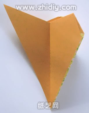 小鸡折纸实物图解教程制作过程中的第十五步