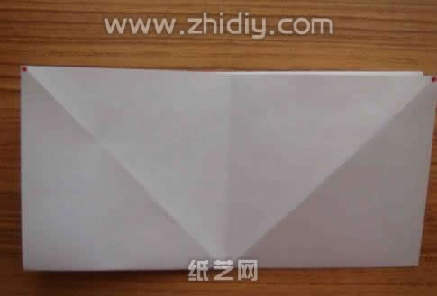 立式折纸千纸鹤手工折纸教程制作过程中的第六步