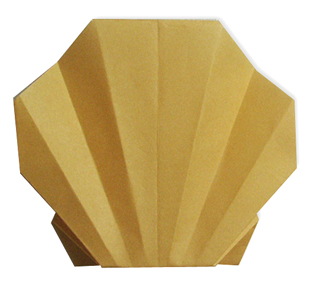 简单儿童折纸海贝手工折纸教程