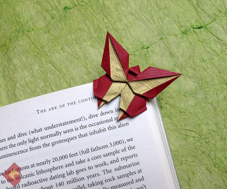 手工折纸蝴蝶书签折纸图谱